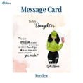 Load image into Gallery viewer, To My Daughter Personalized Necklace With Personalized Message Card (9 Necklace Designs) - Name, Skin, Hair, Clothes, Drink, Background and Quote can be customized
