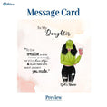 Load image into Gallery viewer, To My Daughter Personalized Necklace With Personalized Message Card (9 Necklace Designs) - Name, Skin, Hair, Clothes, Drink, Background and Quote can be customized
