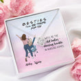 Load image into Gallery viewer, We'll Be The Old Ladies With Personalized Message Card (9 Necklace Designs) - Name, Quote and Background can be customized
