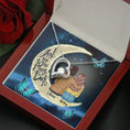 Load image into Gallery viewer, To My Daughter Moon With Personalized Message Card (9 Necklace Designs) - Name, Skin, Hair, Clothes and Background can be customized
