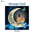 Load image into Gallery viewer, To My Daughter Moon With Personalized Message Card (9 Necklace Designs) - Name, Skin, Hair, Clothes and Background can be customized
