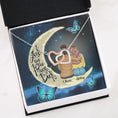 Load image into Gallery viewer, To My Daughter Moon With Personalized Message Card (9 Necklace Designs) - Name, Skin, Hair, Clothes and Background can be customized
