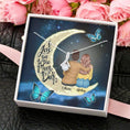 Load image into Gallery viewer, To My Daughter Moon With Personalized Message Card (9 Necklace Designs) - Name, Skin, Hair, Clothes and Background can be customized
