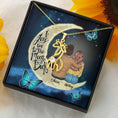 Load image into Gallery viewer, To My Daughter Moon With Personalized Message Card (9 Necklace Designs) - Name, Skin, Hair, Clothes and Background can be customized
