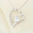 Load image into Gallery viewer, To My Daughter From Dad With Personalized Message Card (9 Necklace Designs) - Name, Skin, Hair, Clothes, Background and Quote can be customized
