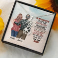 Load image into Gallery viewer, To My Daughter From Dad With Personalized Message Card (9 Necklace Designs) - Name, Skin, Hair, Clothes, Background and Quote can be customized

