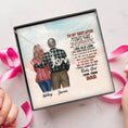 Load image into Gallery viewer, To My Daughter From Dad With Personalized Message Card (9 Necklace Designs) - Name, Skin, Hair, Clothes, Background and Quote can be customized
