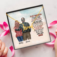 Load image into Gallery viewer, To My Daughter From Dad With Personalized Message Card (9 Necklace Designs) - Name, Skin, Hair, Clothes, Background and Quote can be customized

