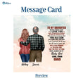 Load image into Gallery viewer, To My Daughter From Dad With Personalized Message Card (9 Necklace Designs) - Name, Skin, Hair, Clothes, Background and Quote can be customized
