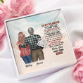 Load image into Gallery viewer, To My Daughter From Dad With Personalized Message Card (9 Necklace Designs) - Name, Skin, Hair, Clothes, Background and Quote can be customized
