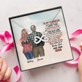 Load image into Gallery viewer, To My Daughter From Dad With Personalized Message Card (9 Necklace Designs) - Name, Skin, Hair, Clothes, Background and Quote can be customized
