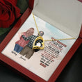 Load image into Gallery viewer, To My Daughter From Dad With Personalized Message Card (9 Necklace Designs) - Name, Skin, Hair, Clothes, Background and Quote can be customized
