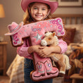 Load image into Gallery viewer, Personalized Cowgirl Alphabet Pillow – A Unique Gift for Horse Lovers
