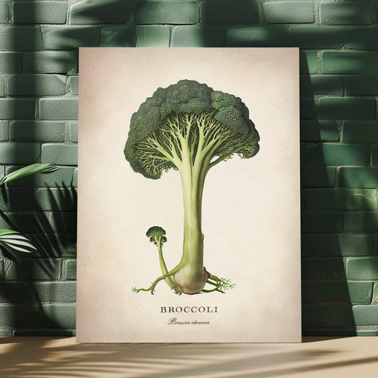 Vegetable Wall Art, Broccoli Fine Art, Kitchen Home Decor, Premium Matte Paper Poster, Unframed | 5 size, 8x12 to 27x40 inch