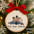 Load image into Gallery viewer, Personalized Family Photo Embroidery Ornament Christmas Tree Decoration
