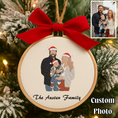 Load image into Gallery viewer, Personalized Family Photo Embroidery Ornament Christmas Tree Decoration
