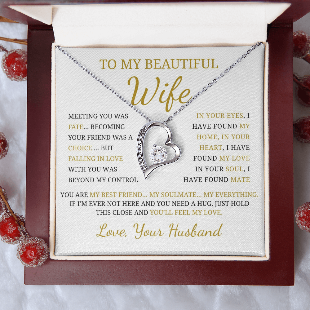 To My Beautiful Wife  Forever Love Necklace
