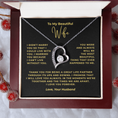 Load image into Gallery viewer, To My Beautiful Wife Interlocking Hearts Necklace
