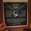 Load image into Gallery viewer, To My Beautiful Wife Interlocking Hearts Necklace
