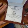 Load image into Gallery viewer, To My Beautiful Mom On My Wedding Day Interlocking Hearts Necklace
