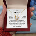Load image into Gallery viewer, To My Wife Interlocking Hearts Necklace
