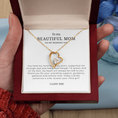 Load image into Gallery viewer, To My Beautiful Mom On My Wedding Day Interlocking Hearts Necklace
