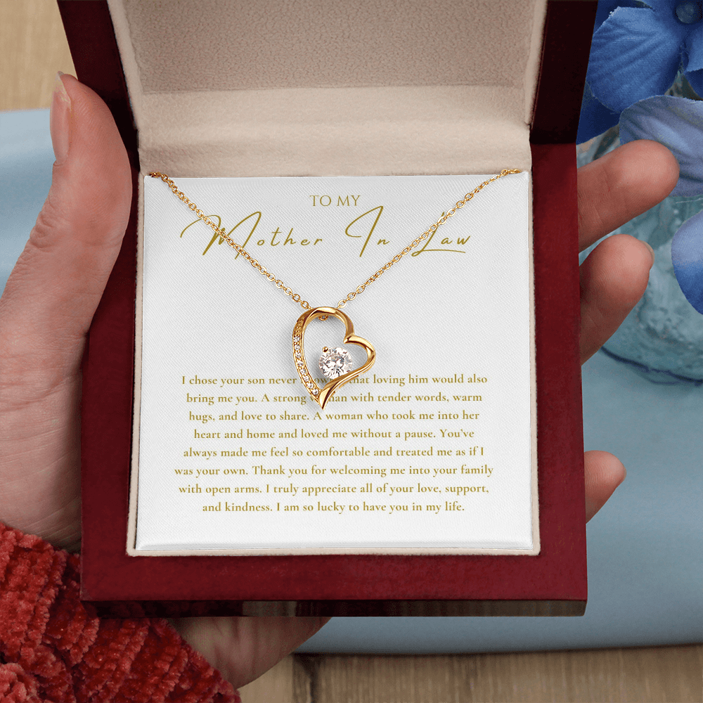 To My Mother In Law Interlocking Hearts Necklace