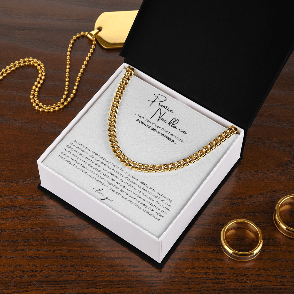 Promise Necklace Cuban Link Chain