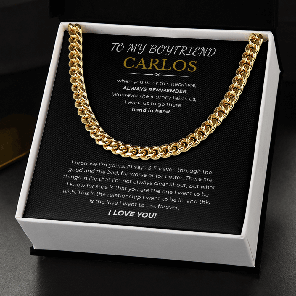 To My Boyfriend Cuban Link Chain