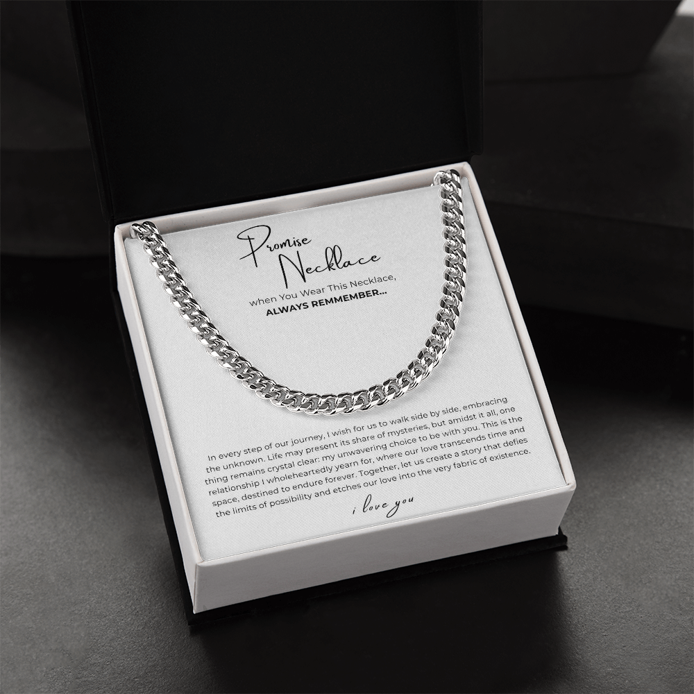 Promise Necklace Cuban Link Chain
