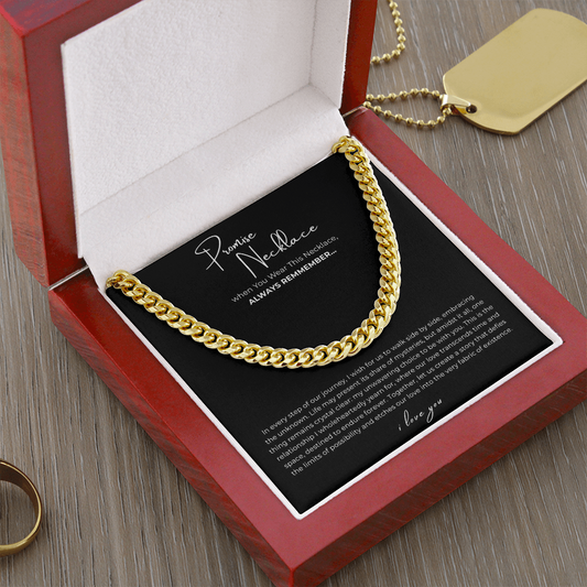 Promise Necklace Cuban Link Chain