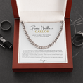 Load image into Gallery viewer, Personalized Promise Necklace Cuban Link Chain
