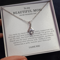 Load image into Gallery viewer, To My Beautiful Mom On My Wedding Day Interlocking Hearts Necklace
