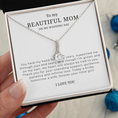 Load image into Gallery viewer, To My Beautiful Mom On My Wedding Day Interlocking Hearts Necklace

