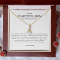 Load image into Gallery viewer, To My Beautiful Mom On My Wedding Day Interlocking Hearts Necklace
