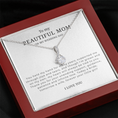 Load image into Gallery viewer, To My Beautiful Mom On My Wedding Day Interlocking Hearts Necklace
