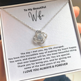 Load image into Gallery viewer, To My Beautiful Wife Interlocking Hearts Necklace
