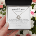 Load image into Gallery viewer, To My Beautiful Mom On My Wedding Day Interlocking Hearts Necklace
