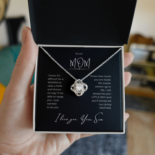 To My Mom Interlocking Hearts Necklace