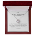Load image into Gallery viewer, To My Beautiful Mom On My Wedding Day Interlocking Hearts Necklace
