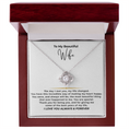 Load image into Gallery viewer, To My Beautiful Wife Interlocking Hearts Necklace
