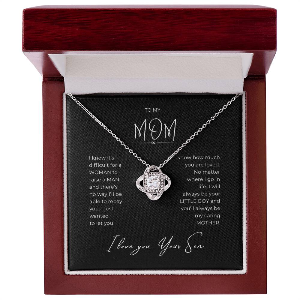 To My Mom Interlocking Hearts Necklace