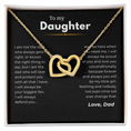 Load image into Gallery viewer, To My Daughter Interlocking Hearts Necklace
