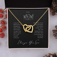 Load image into Gallery viewer, To My Mom Interlocking Hearts Necklace
