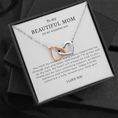 Load image into Gallery viewer, To My Beautiful Mom On My Wedding Day Interlocking Hearts Necklace
