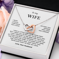 Load image into Gallery viewer, To My Wife Interlocking Hearts Necklace
