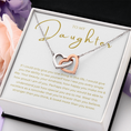 Load image into Gallery viewer, To My Daughter Interlocking Hearts Necklace
