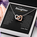 Load image into Gallery viewer, To My Daughter Interlocking Hearts Necklace
