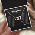 Load image into Gallery viewer, To My Daughter Interlocking Hearts Necklace
