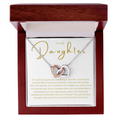 Load image into Gallery viewer, To My Daughter Interlocking Hearts Necklace
